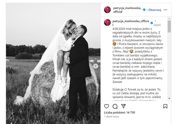 Patrycja Markowska o ślubie