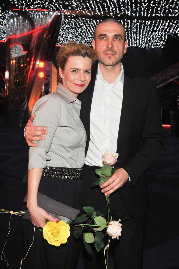24.01.2012 Warszawa Premiera filmu Wojciecha Smarzowskiego " Róża " N/z Agata Kulesza , Marcin Dorociński