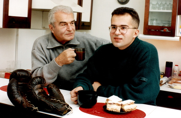 Tadeusz Plucinski z synem Pawlem