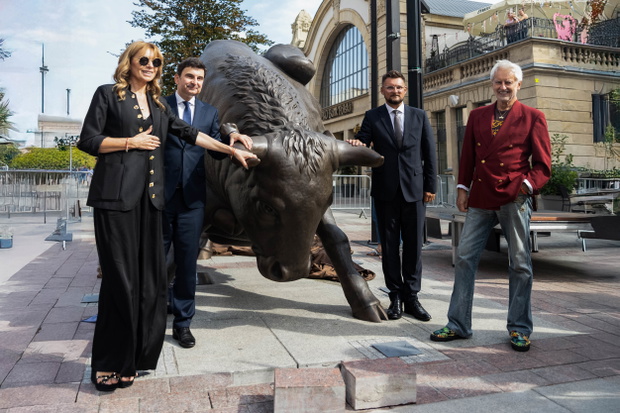 Odsłonięcie pomnika byka w Katowicach, wrzesień 2025