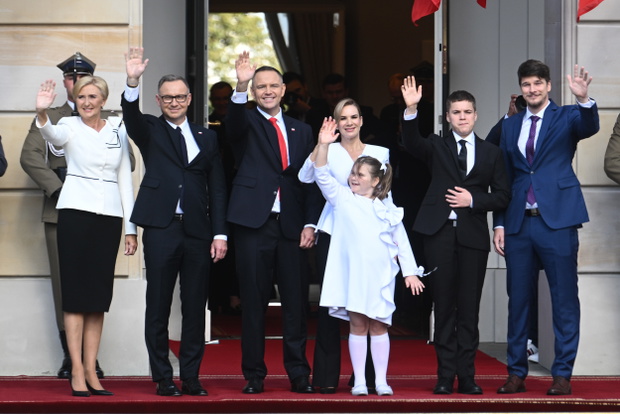 Wejście Pary Prezydenckiej do Pałacu Prezydenckiego