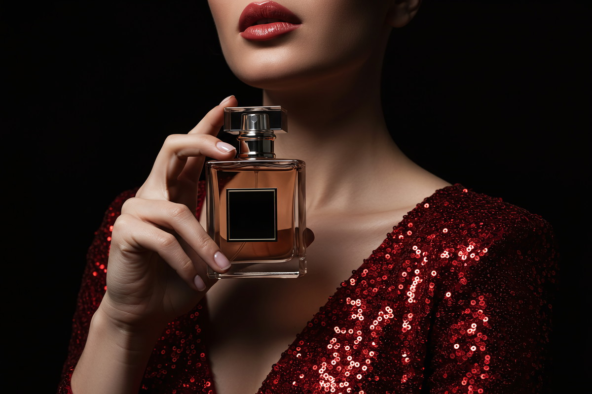 Kobieta z perfumami