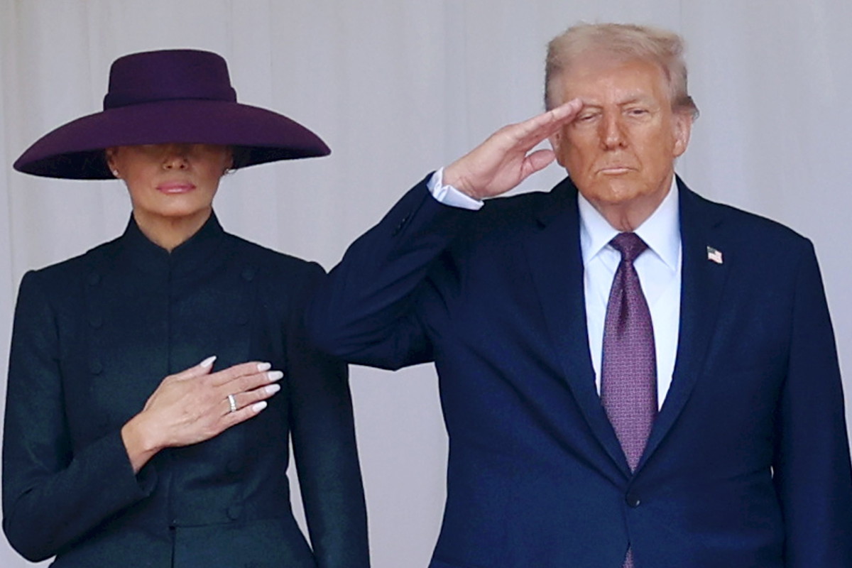 Melania Trump podczas wizyty w Wielkiej Brytanii