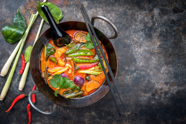 Tajskie curry z warzywami i grzybami