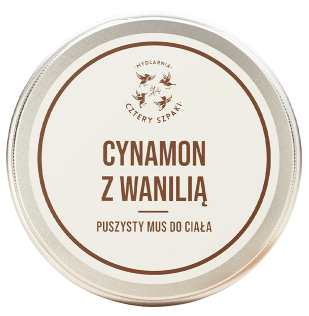 Mydlarnia Cztery Szpaki Puszysty Mus do Ciała Cynamon i Wanilia