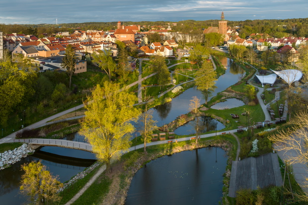 Panorama miasta z widocznym Zamkiem Biskupów Warmińskich