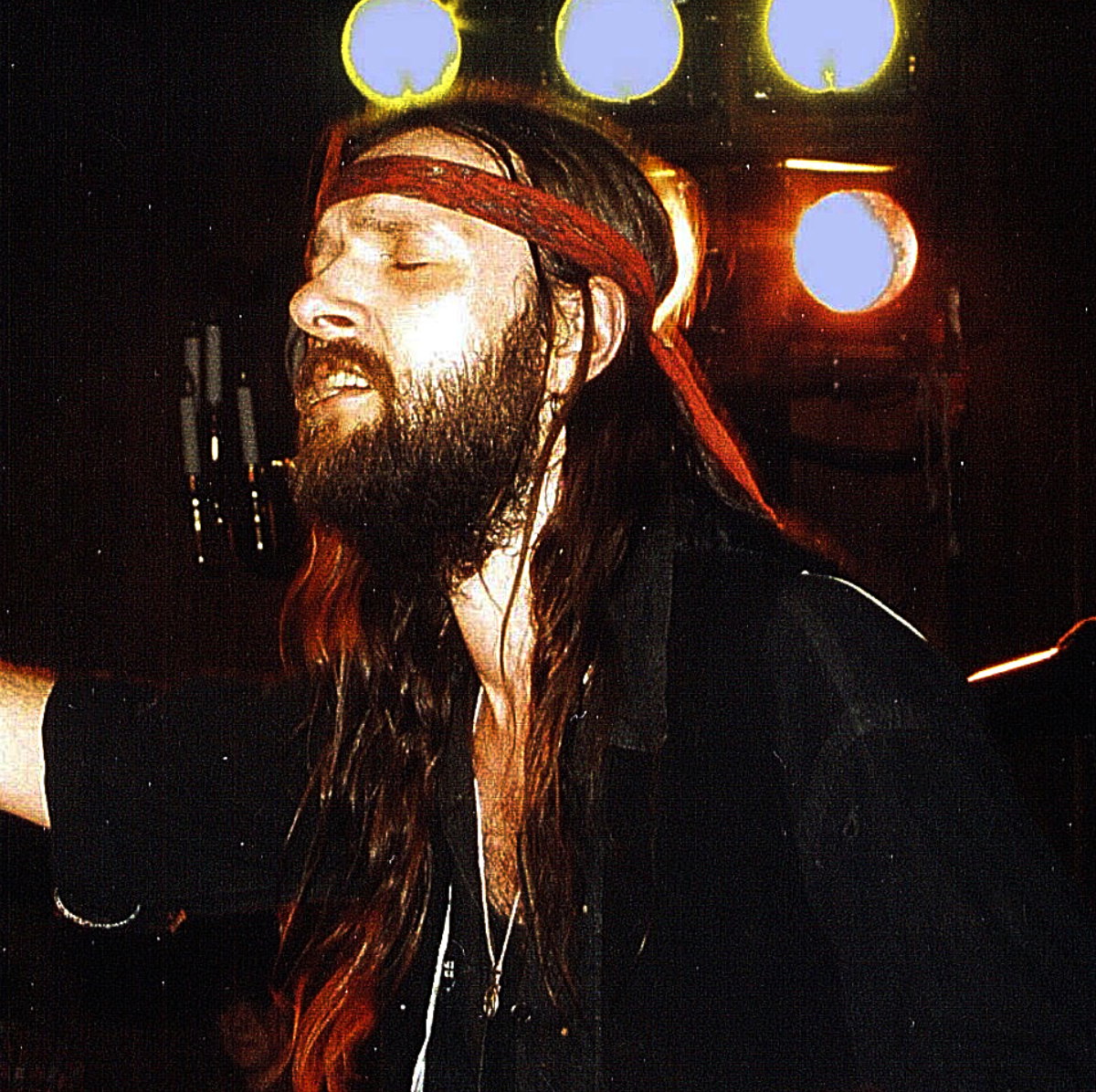 Koncert zespołu Dżem. Na zdj.: Ryszard Riedel, Krosno, 1991