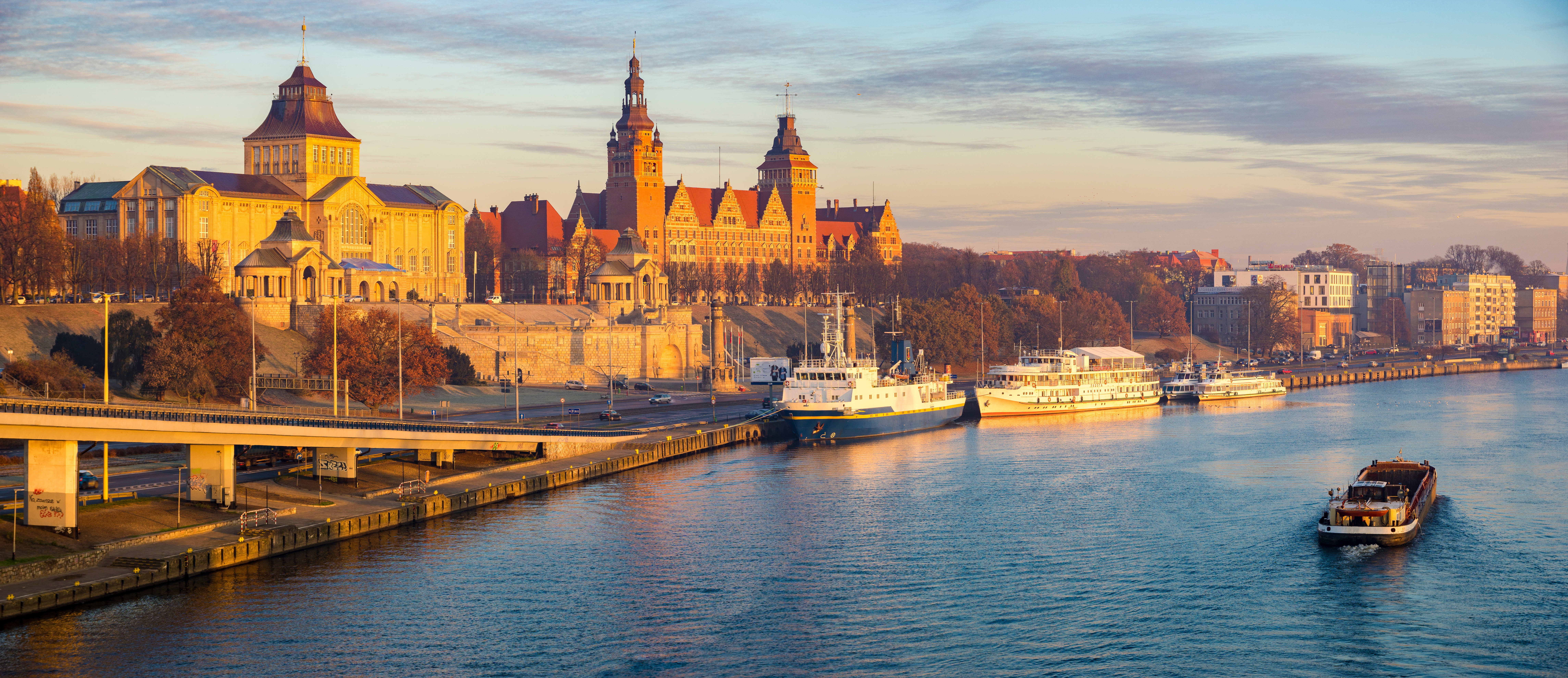 Widok na stare miasto w Szczecinie