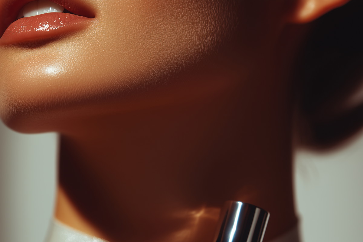 Close-Up of Elegant Woman Holding Perfume Bottle. Perfume and Beauty Concept Image. Luxury Perfume and Feminine Elegance
