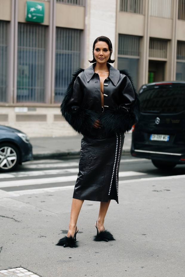 Street style - skórzana marynarka