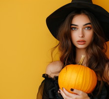 Halloween kobieta manicure strój