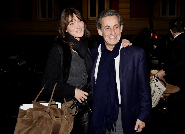 Carla Bruni and Nicolas Sarkozy Sighting In Madrid - January 10, 2017