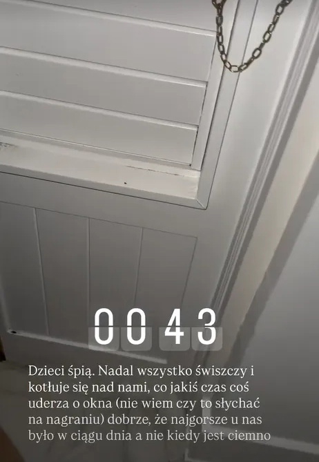 Instastory Aleksandry Żebrowskiej