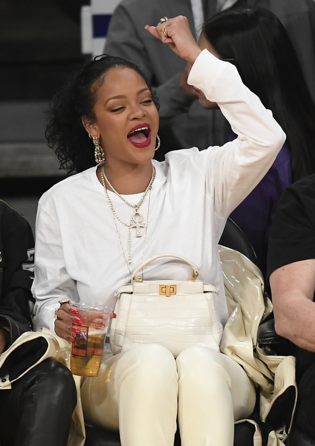 Celebrities At The Los Angeles Lakers Game