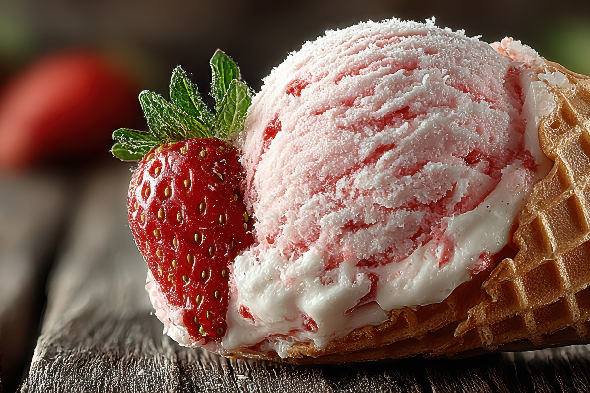 Domwe lody truskawowe