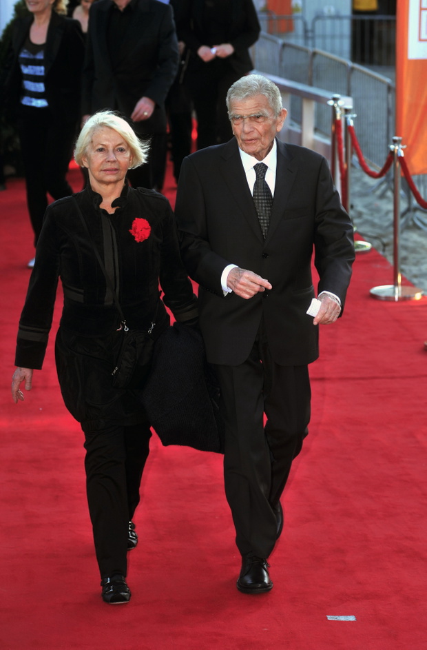 29.05.2010 Gdynia 35 Festiwal Polskich Filmow Fabularnych Czerwony dywan przed uroczysta gala wreczenia nagrod Nz Janusz Morgenstern i Krystyna Morgenstern