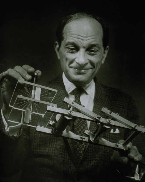 Physicist Stanislaw Ulam Using Scientific Instrument