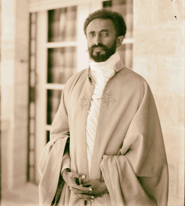 Haile Selassie in robe. 1923, Middle East, Israel and/or Palestine