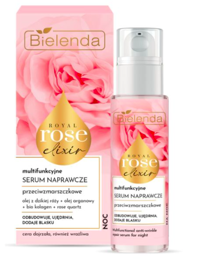 Multifukyjne serum przeciwzmarszczkowez Royal Rose Elixiir, Bielenda, 19,99 zł.