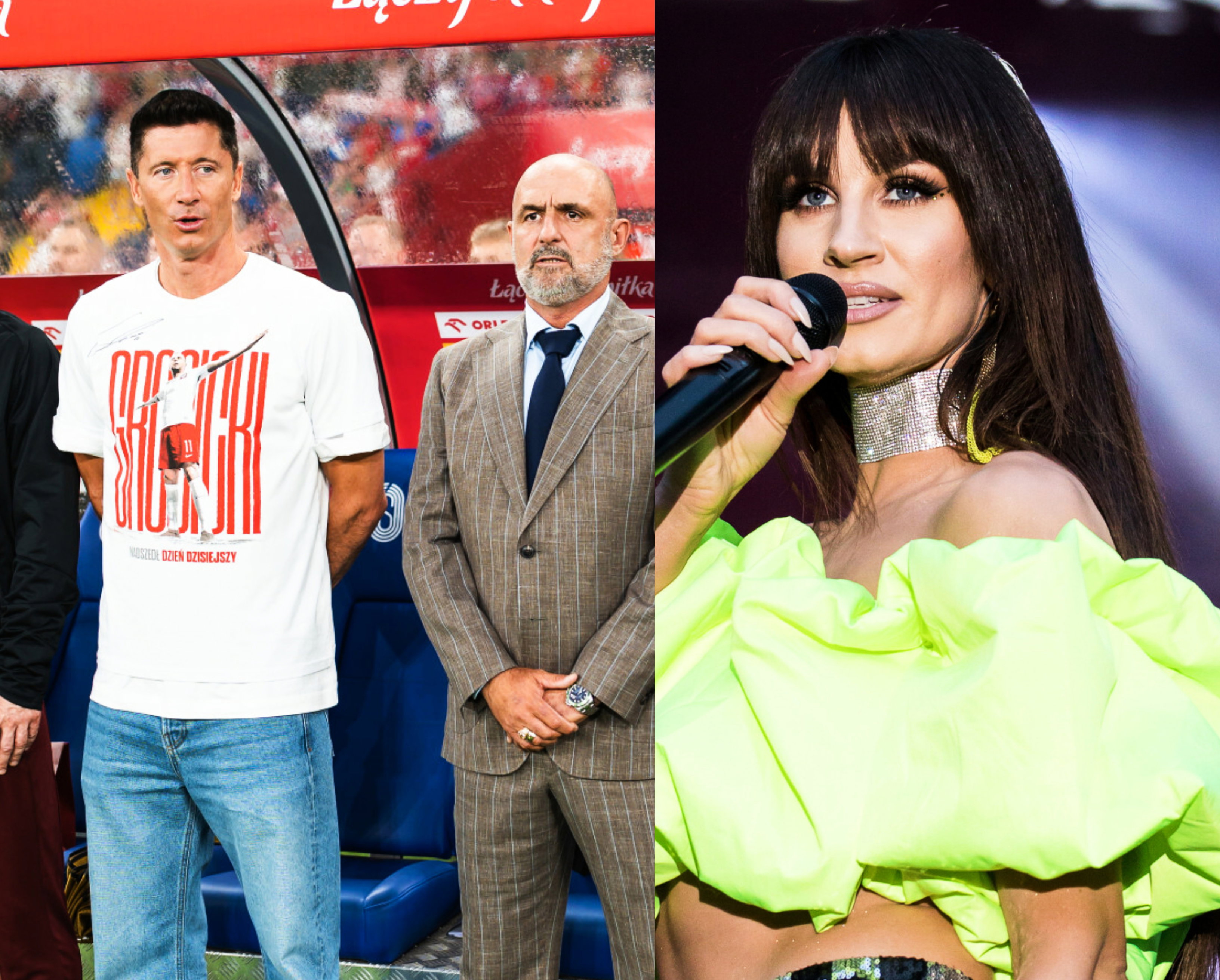 Sywlia Grzeszczak, Robert Lewandowski, Michał Probierz