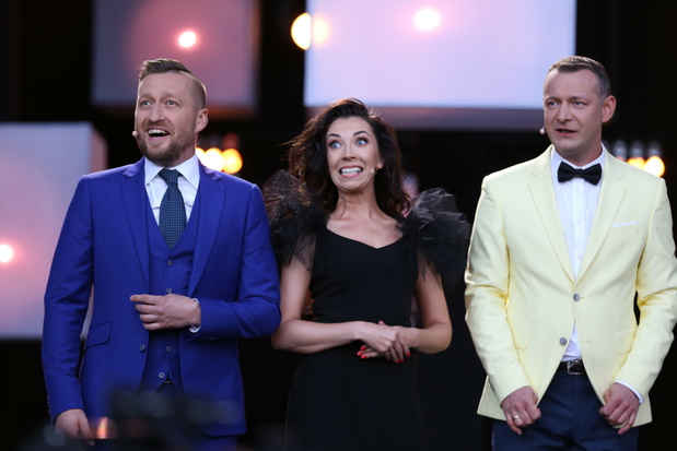 01.07.2018 Zielona Góra Stolica Polskiego Kabaretu 2018 Polsat N/z Kabaret Nowaki Adrianna Borek, Kamil Pirog, Tomasz Marciniak