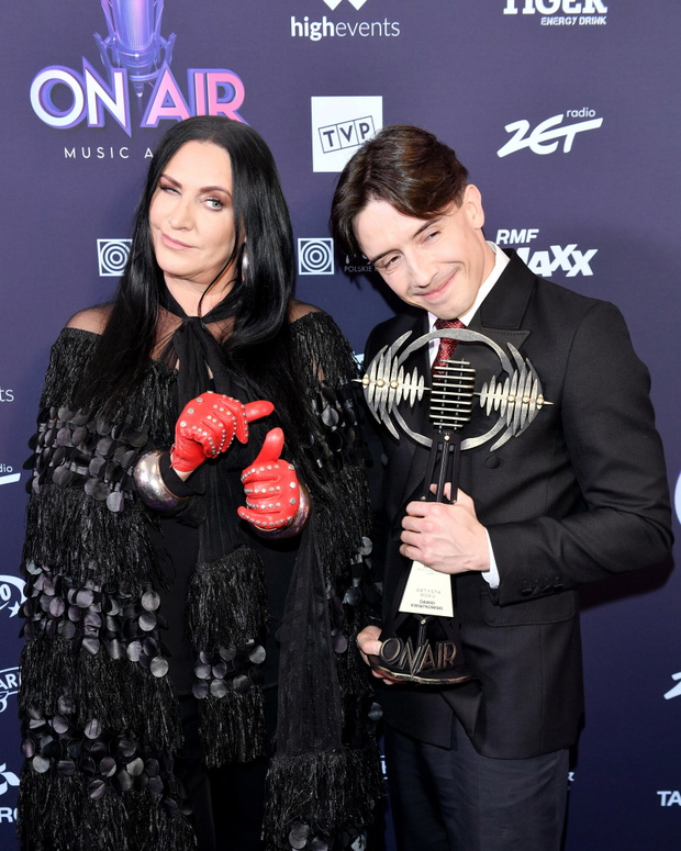 Kayah, Dawid Kwiatkowski, 07.03.2025. Gliwice. Pierwsza edycja wreczenia nagrod muzycznych On Air Music Awards 2025