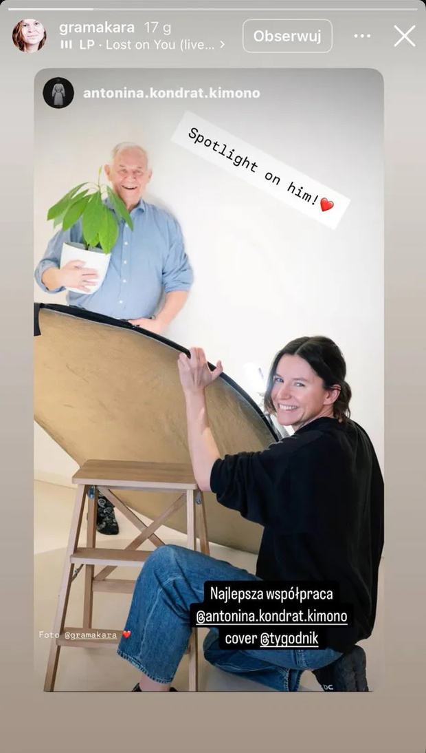 Marek Kondrat i Antonina Turnau na wspólnym zdjęciu (Instagram.com, @gramakara)