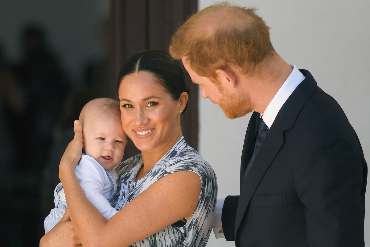 Książę Harry i Meghan Markle z synem Archiem Mountbatten-Windsorem, 2019 r.