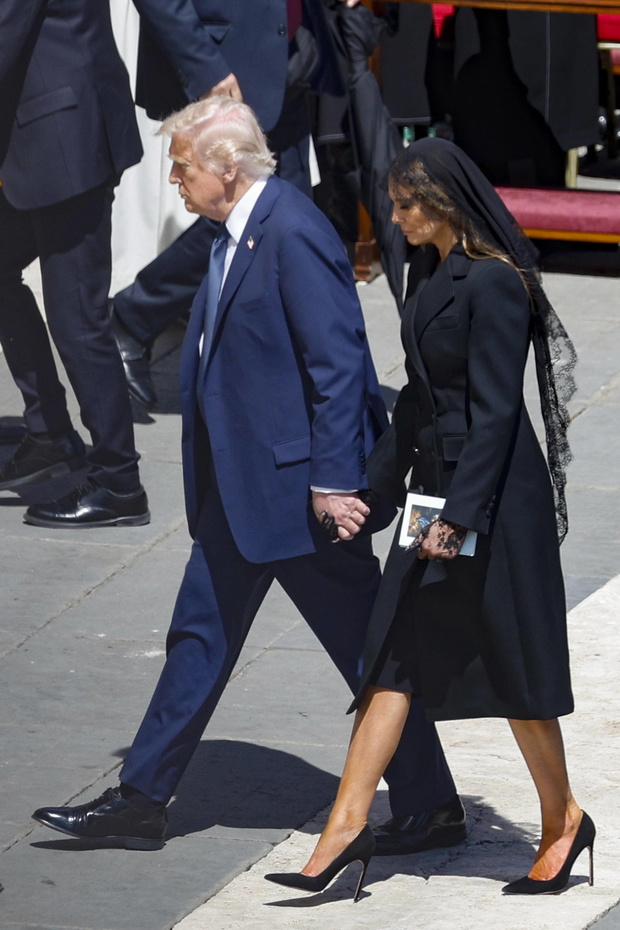 Donald Trump, Melania Trump, pogrzeb papieża Franciszka