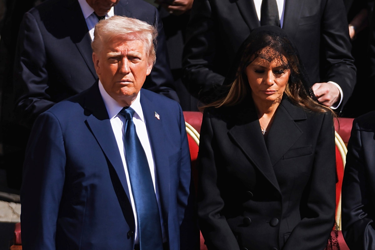 Donald Trump, Melania Trump, pogrzeb papieża Franciszka