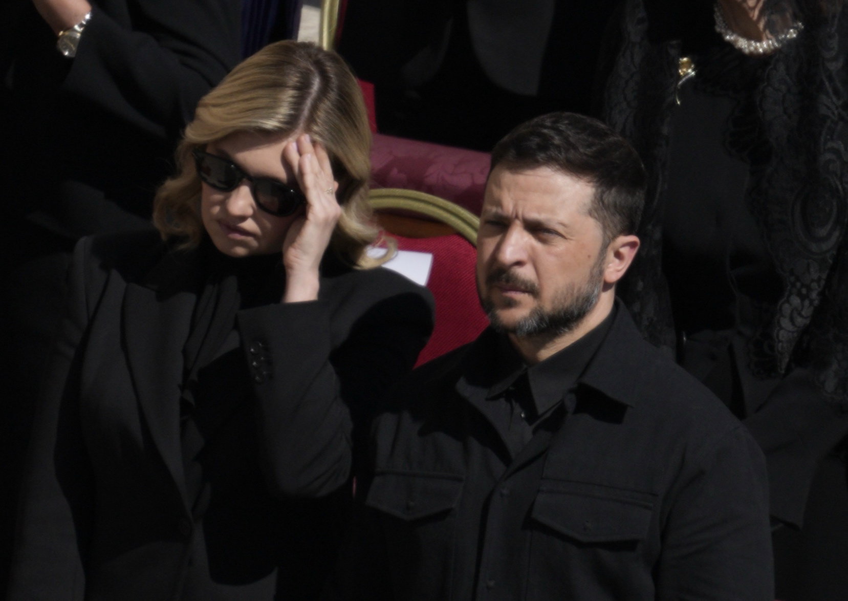 Olena Zelenska, Volodymyr Zelenskyy. Pogrzeb papieża Franciszka. 26.04.2025 rok