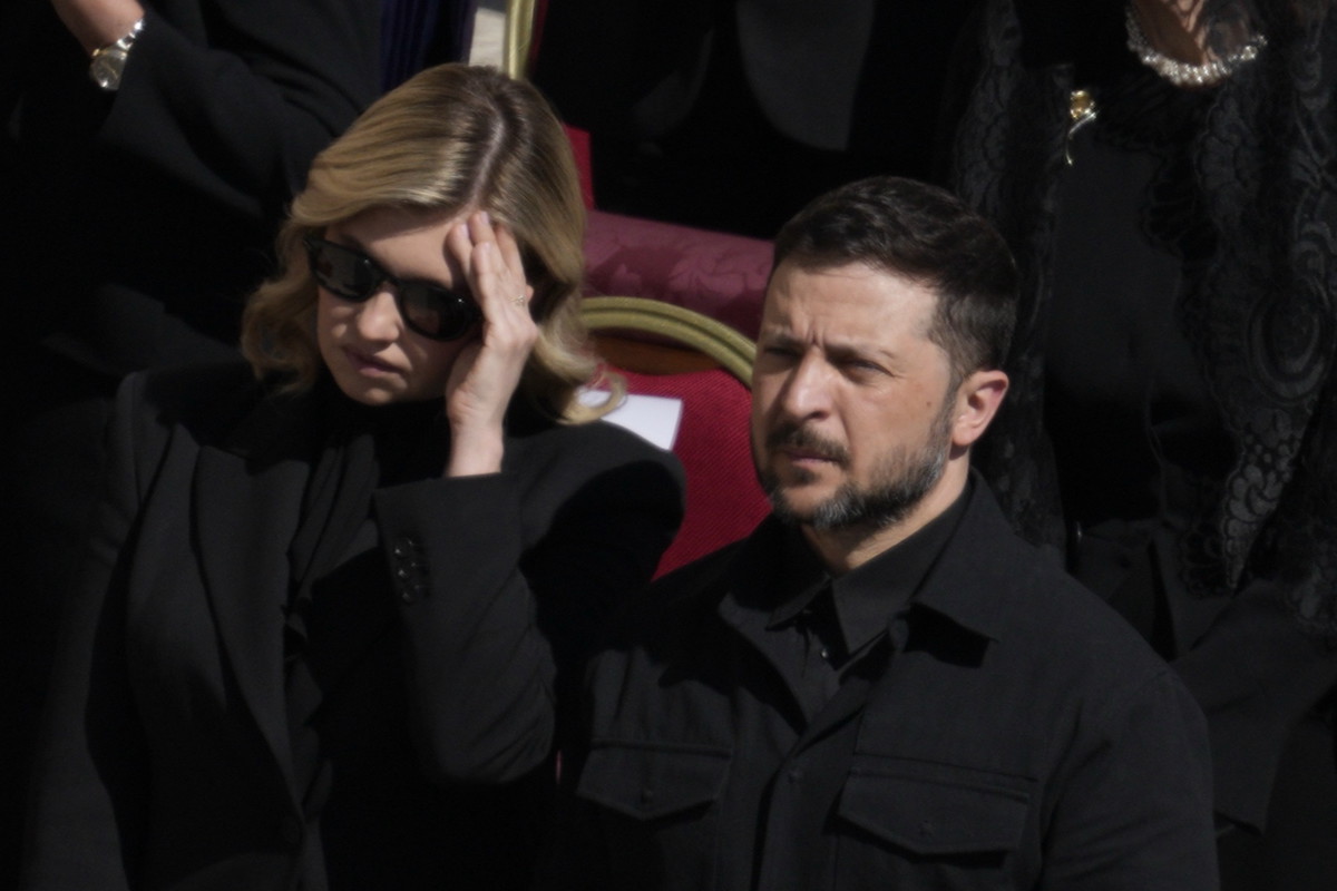 Olena Zelenska, Volodymyr Zelenskyy. Pogrzeb papieża Franciszka. 26.04.2025 rok