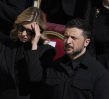 Olena Zelenska, Volodymyr Zelenskyy. Pogrzeb papieża Franciszka. 26.04.2025 rok
