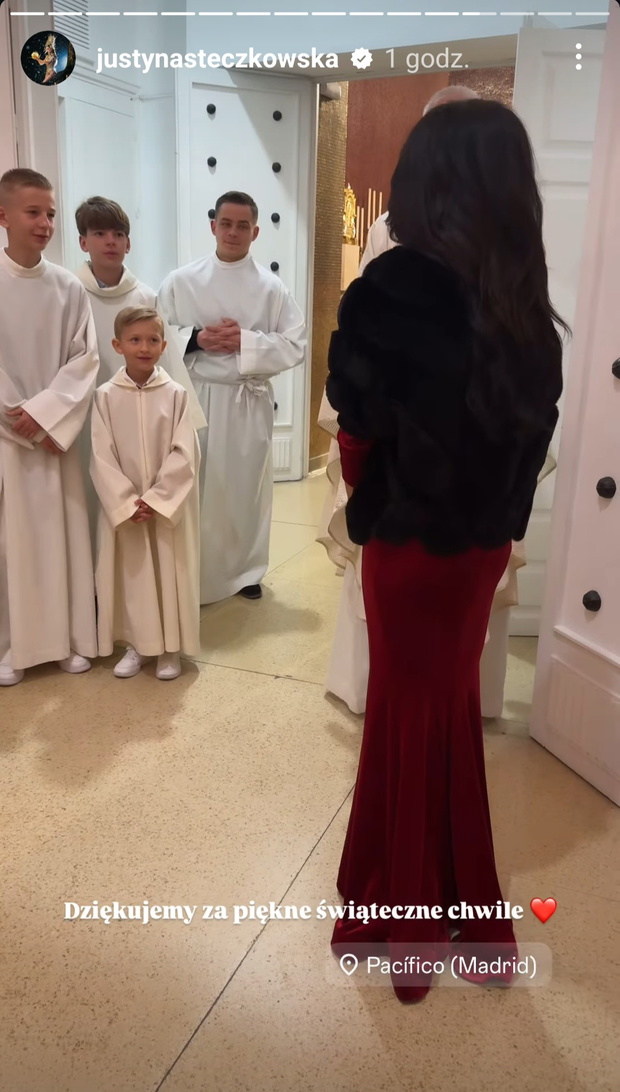 Justyna Steczkowska w kościele w Madrycie, niedziela 20.04.2025 r.