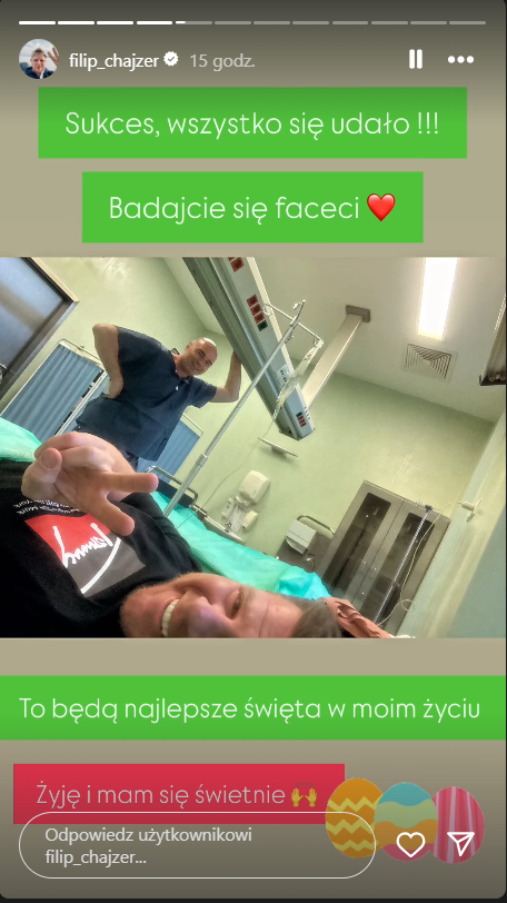 Filip Chajzer po operacji