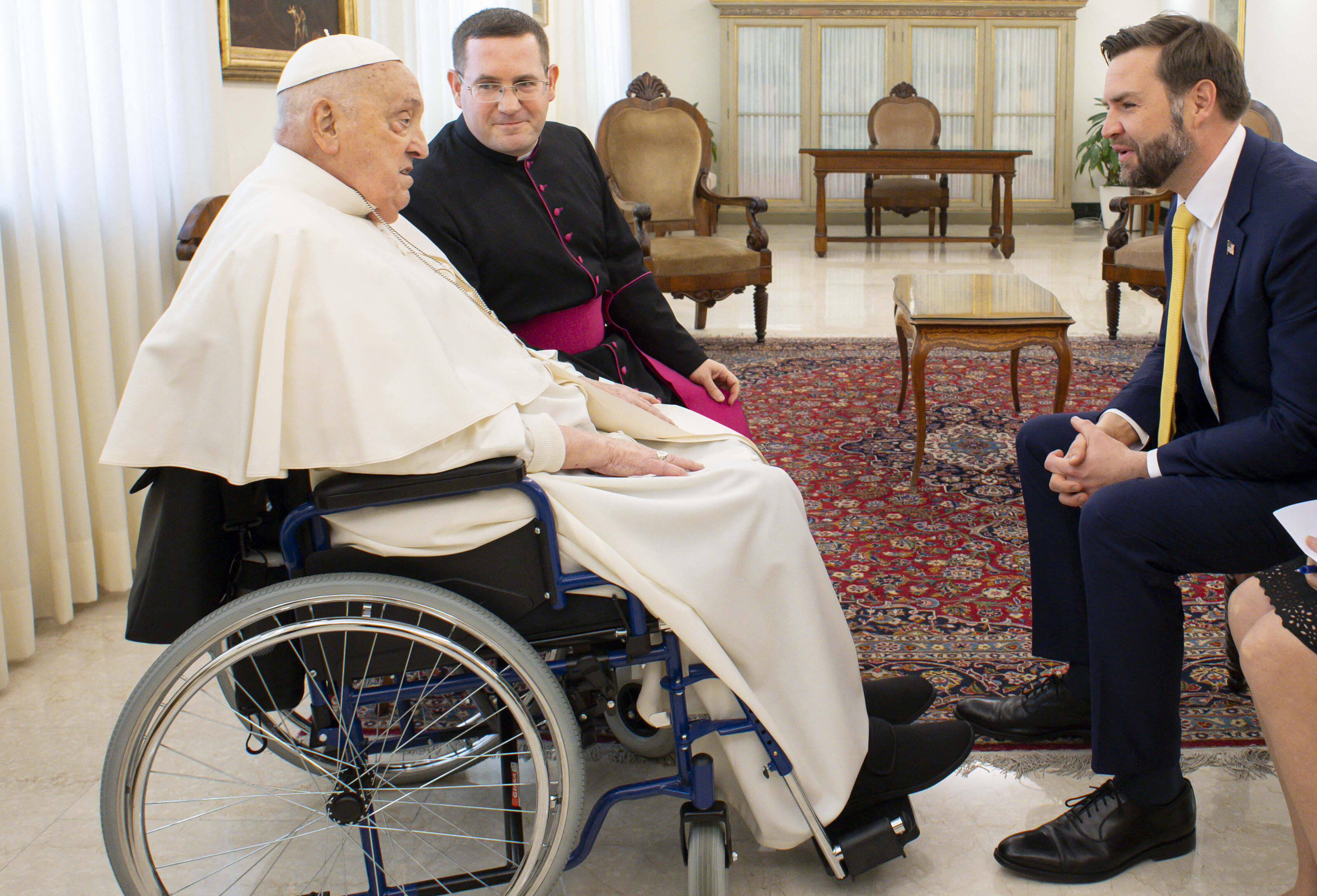 J.D. Vance, James David Vance, papież Franciszek, Watykan, 20.04.2025 r.