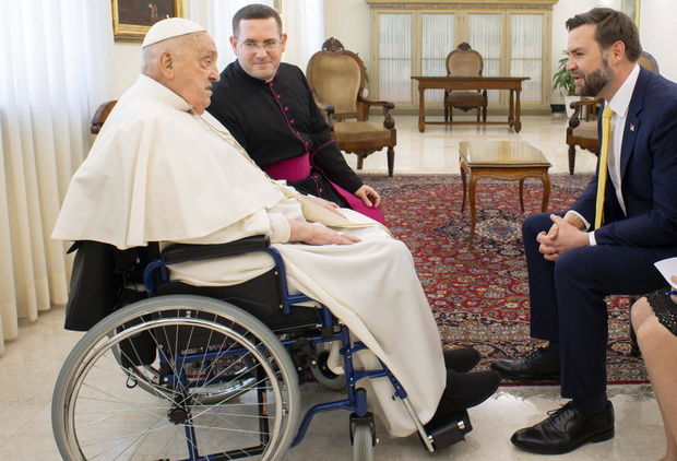 J.D. Vance, James David Vance, papież Franciszek, Watykan, 20.04.2025 r.