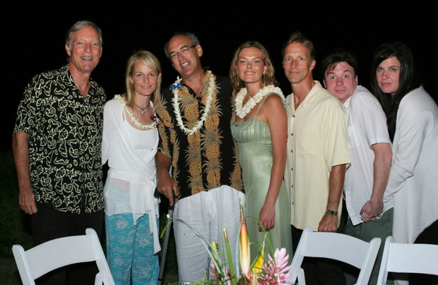 Richard Chamberlain, Helen Hunt, Shep Gordon, Renee Loux, Martin Rabbett, Mike Myers i Robin Ruzan, Maui Film Festival - Shep Gordon Party, 2005 rok