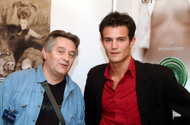 Mirosław Krawczyk z synem Mikołajem Krawczykiem, 18.09.2003 Gdynia.28 Festiwal Polskich Filmów Fabularnych