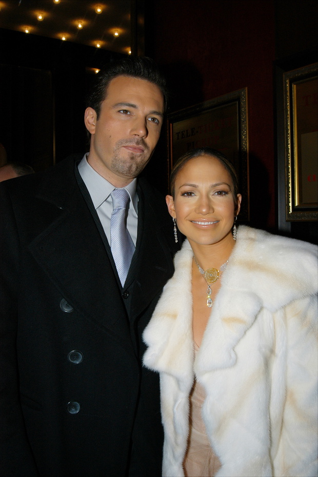 Ben Affleck and fiancee Jennifer Lopez arrive at the Ziegfel