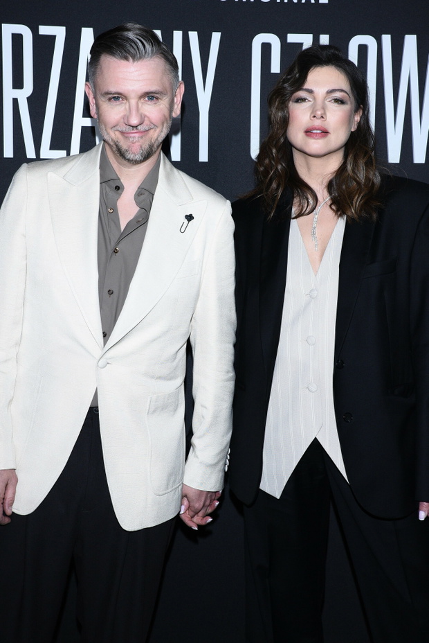 KRZYSZTOF CZECZOT KAROLINA GORCZYCA WARSZAWA 19.03.2025 POKAZ PRASOWY SERIALU HBO PT. PORZĄDNY CZŁOWIEK