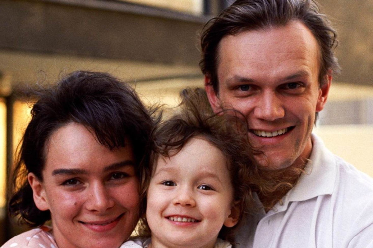 Cezary Pazura, Żaneta Pazura, Anastazja Pazura, kwiecień 1993 roku, Warszawa