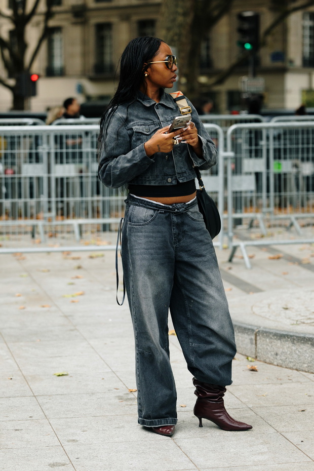 Slouchy boots + szerokie jeansy