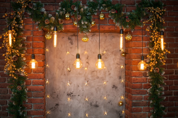 beautiful decorated christmas room