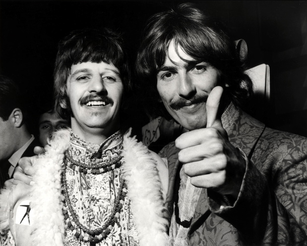 Photo of Ringo STARR and George HARRISON and BEATLES