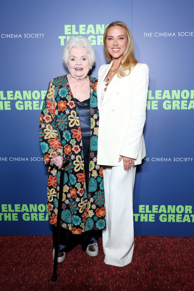June Squibb i Scarlett Johansson na premierze filmu "Eleanor Wspaniała" w Nowym Jorku