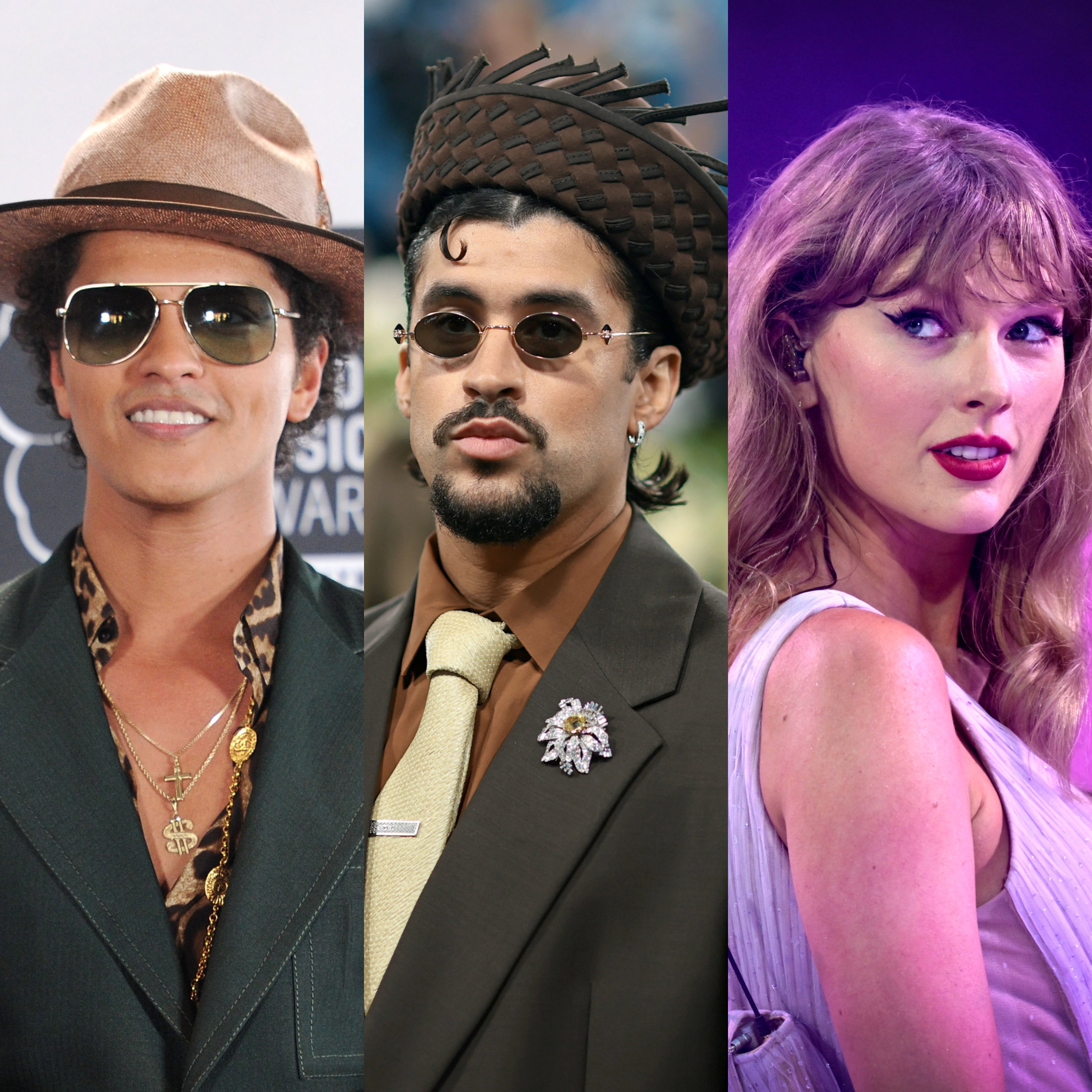 Taylor Swift, Bruno Mars, Bad Bunny