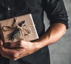 Man holding a gift box