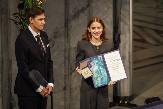 Ana Corina Sosa Machado odbiera Pokojową Nagrodę Nobla w imieniu mamy