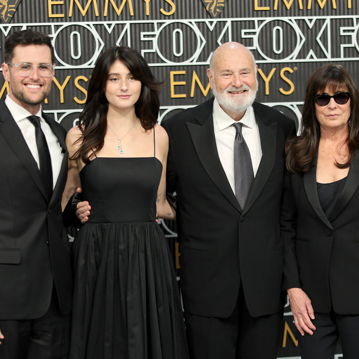 jamniki (2) Od lewej: Jake Reiner, Romy Reiner, Rob Reiner, Michele Reiner, 2024 r.